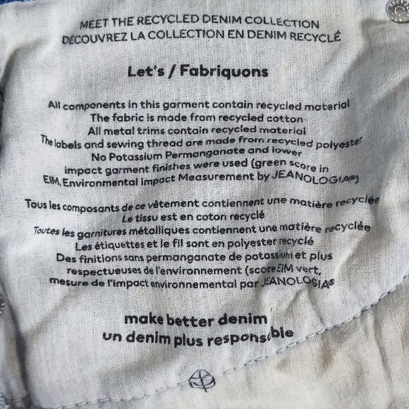 H&M 90's Baggy Jeans women's sz 12 medium washed denim blue recycled collection - Picture 7 of 14